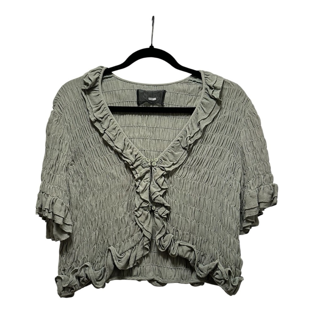 Reformation Sage Green Button-Up Blouse - Picture 2 of 8